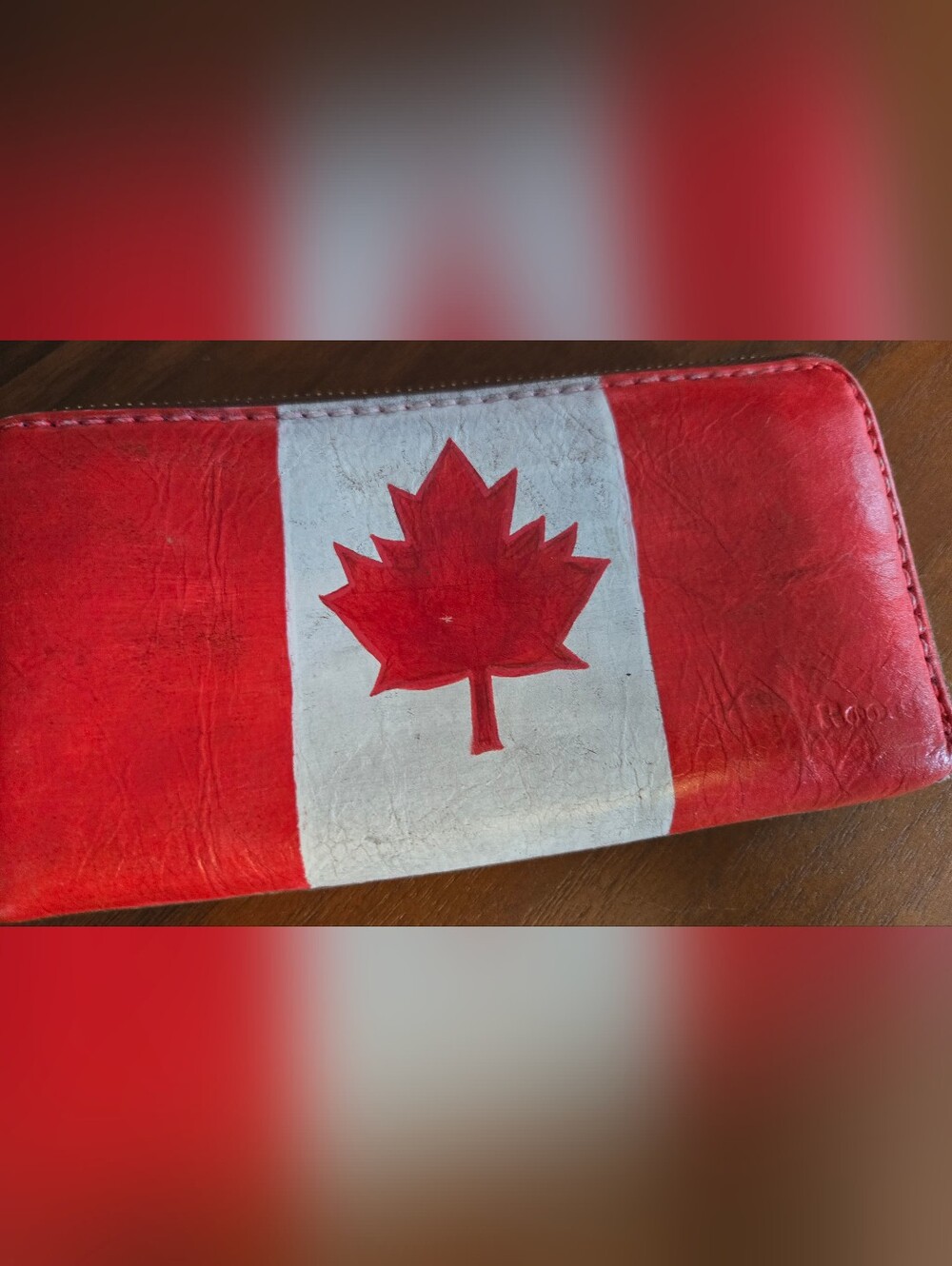 🇨🇦  Vintage Roots Canada Tribe Leather Wallet...🇨🇦